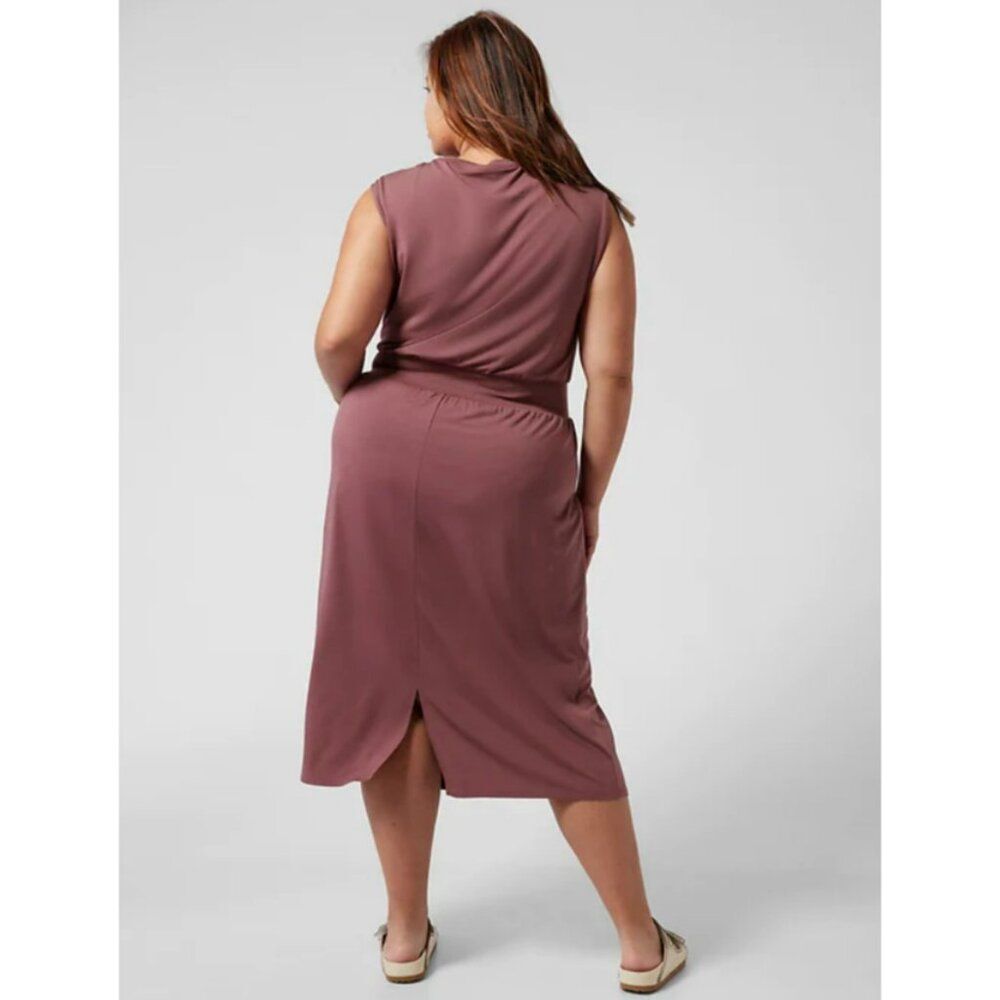 Athleta NEW Santorini Cinch Dress In Mauve Rose Size 3X - Picture 3 of 15